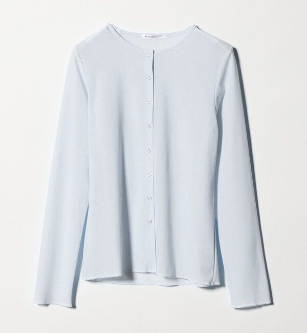 BEAUTY&YOUTH UNITED ARROWS「リングボタン チュール カーディガン ウォッシャブル 接触冷感」|カーディガン|