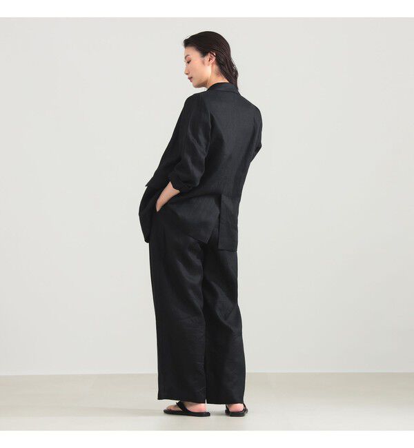 Demi-Luxe BEAMS 「ダブルブレスト リネン ジャケット」|ダッフルコート|