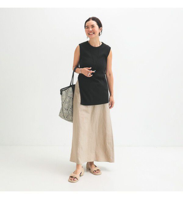 Demi-Luxe BEAMS 「シンプル リネン スカート .M」|スカート|
