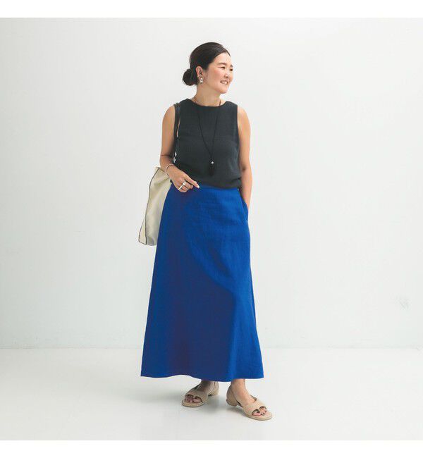 Demi-Luxe BEAMS 「シンプル リネン スカート .M」|スカート|