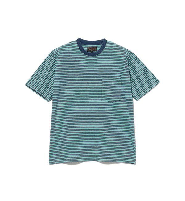 BEAMS PLUS「Pocket Tee Indigo Stripe」|Tシャツ・カットソー|