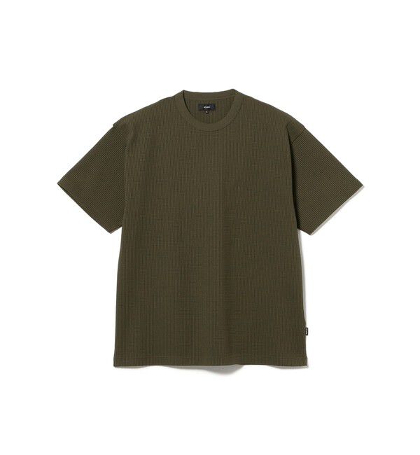 BEAMS「ストレッチ ワッフル Tシャツ【リラックスフィット】」|Tシャツ・カットソー|OLIVE