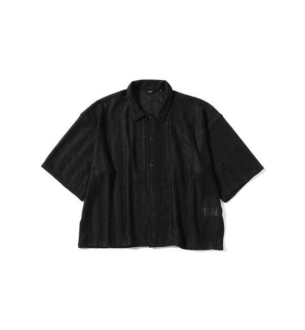 BEAMS「ショート メッシュ オープンカラーシャツ【ワイドショートフィット】」|シャツ・ブラウス|