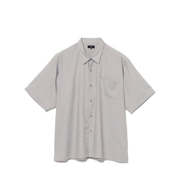 BEAMS「ソリッド TR ハーフスリーブ シャツ」|シャツ・ブラウス|LT.GREY