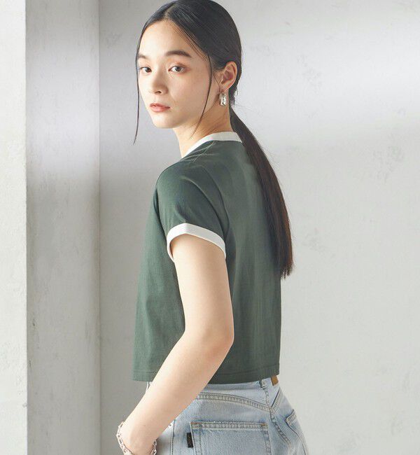 SHIPS for women「FRED PERRY:G9163 CROPPED RINGER TEE」|Tシャツ・カットソー|