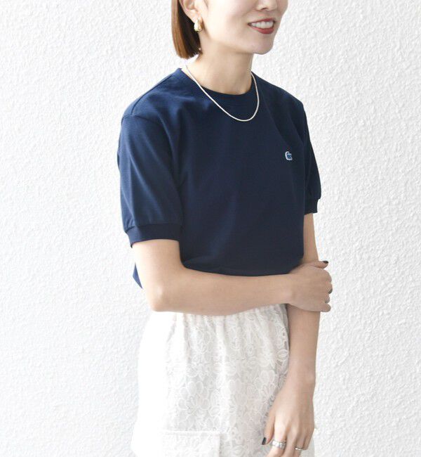 SHIPS any「【SHIPS any別注】LACOSTE: ワンポイント ロゴ ピケ クルーネック Tシャツ 25SS◇」|Tシャツ・カットソー|
