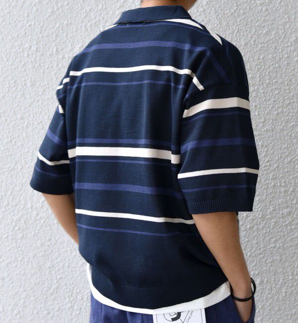 SHIPS any「SHIPS any:〈手洗い可能〉リネンミックス ハイゲージ ニット スキッパー ポロシャツ◆」|ポロシャツ|