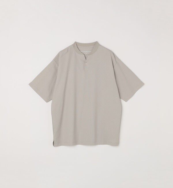 SHIPS any「SHIPS any:〈接触冷感・遮熱・UVカット機能等〉サマーファンクション 鹿の子 ヘンリーネック Tシャツ◆」|Tシャツ・カットソー|