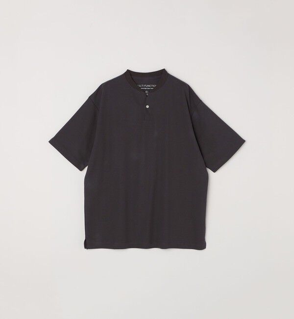 SHIPS any「SHIPS any:〈接触冷感・遮熱・UVカット機能等〉サマーファンクション 鹿の子 ヘンリーネック Tシャツ◆」|Tシャツ・カットソー|