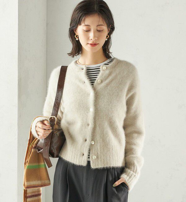 SHIPS for women「〈手洗い可能〉フォックス クルーネック ニット カーディガン」|カーディガン|