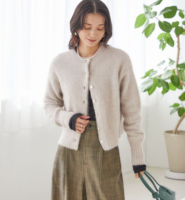 SHIPS for women「〈手洗い可能〉フォックス クルーネック ニット カーディガン」|カーディガン|