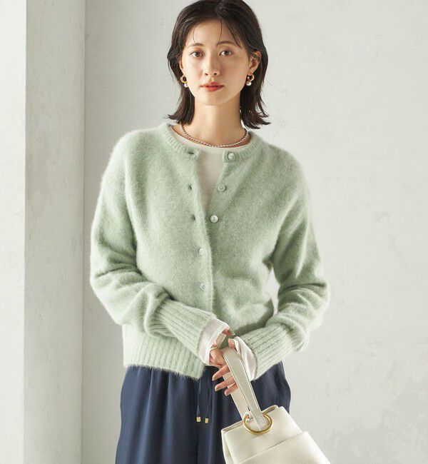 SHIPS for women「〈手洗い可能〉フォックス クルーネック ニット カーディガン」|カーディガン|