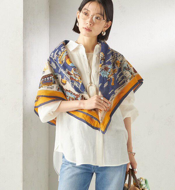 SHIPS for women「《一部追加予約》BINDU: スカーフ 100&times;100」|バンダナ・スカーフ|