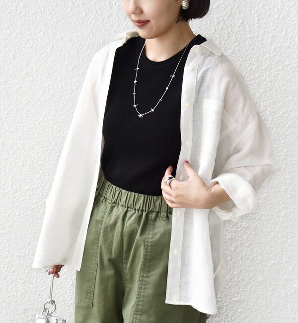 SHIPS for women「【実力派ベーシック】〈手洗い可能〉IMPERIAL LINEN 混 オーバー サイズ シャツ」|シャツ・ブラウス|