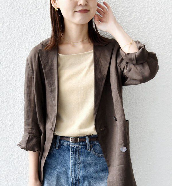 SHIPS for women「《一部予約》〈手洗い可能〉ラメ 2WAY ノースリーブ プルオーバー」|タンクトップ|