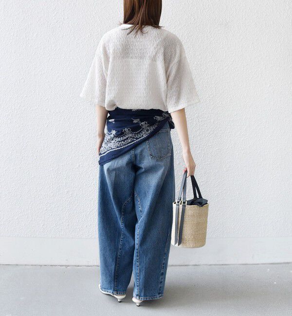 SHIPS for women「〈手洗い可能〉ランダムブルーゼ 5分袖 プルオーバー」|Tシャツ・カットソー|