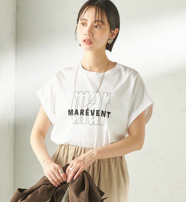 SHIPS for women「メルティ コットン プリント ロゴ ショート スリーブ Tシャツ」|Tシャツ・カットソー|