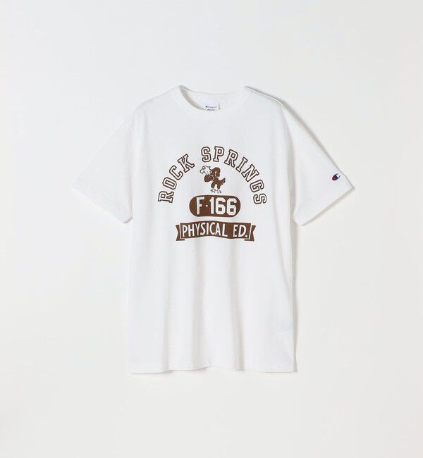 SHIPS any「Champion:〈洗濯機可能〉グラフィック ロゴ ショート スリーブ TEE」|Tシャツ・カットソー|ホワイト系その他