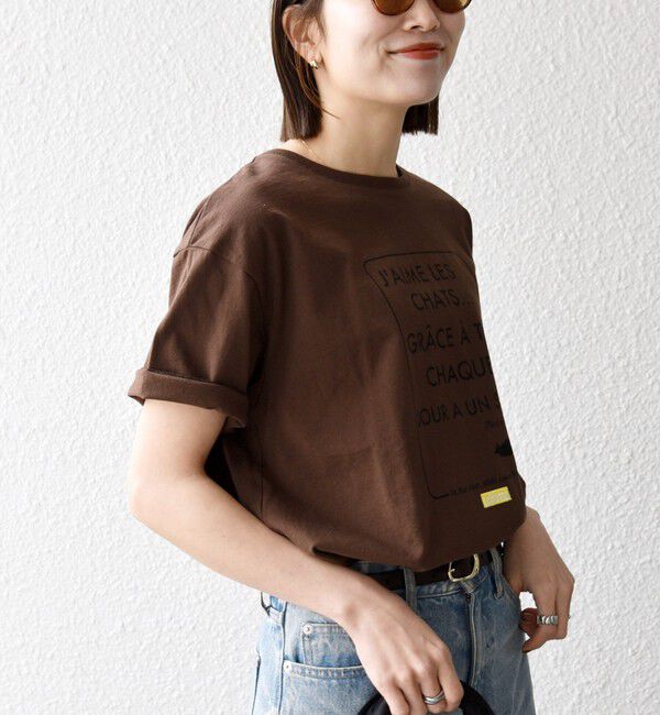 SHIPS any「《一部追加予約》【SHIPS any別注】La Hutte:〈洗濯機可能〉デザイン ロゴ プリント TEE 26SS」|Tシャツ・カットソー|