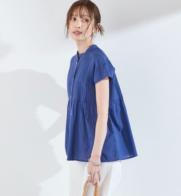 SHIPS Colors 「SHIPS Colors:〈手洗い可能〉コットン ピンタック ジョイント シャツ2◇」|シャツ・ブラウス|
