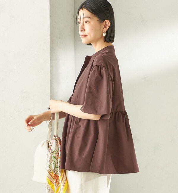 SHIPS for women「〈接触冷感 / 撥水加工〉TEXBRID(R) タフタ ショート スリーブ 羽織 シャツ」|シャツ・ブラウス|