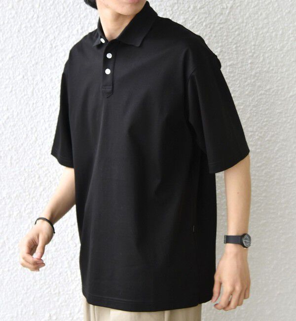 SHIPS any「SHIPS any:〈接触冷感/遮熱/UVカット〉COOL TOUCH スムース デザイン リブ ポロシャツ◇」|Tシャツ・カットソー|