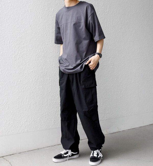 SHIPS any「SHIPS any:〈接触冷感/吸水速乾/UVカット/遮熱〉Raylock フットボール Tシャツ◇」|Tシャツ・カットソー|