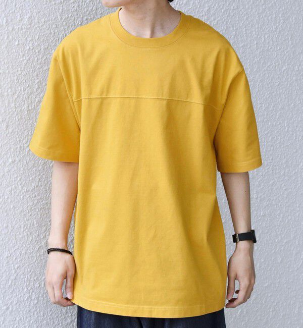 SHIPS any「SHIPS any:〈接触冷感/吸水速乾/UVカット/遮熱〉Raylock フットボール Tシャツ◇」|Tシャツ・カットソー|