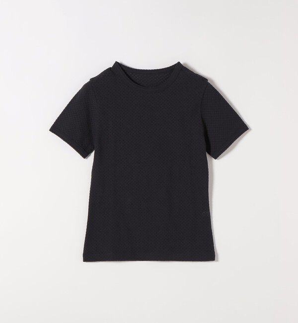SHIPS any「《予約》SHIPS any:〈洗濯機可能〉透かし レース 半袖 クルーネック Tシャツ」|Tシャツ・カットソー|