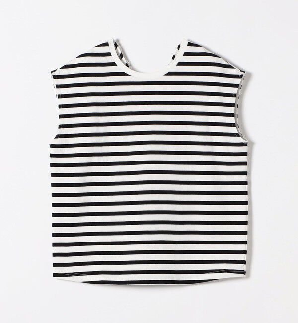 SHIPS any「《予約》SHIPS any:〈洗濯機可能〉バック レース コンビ フレンチスリーブ プルオーバー」|Tシャツ・カットソー|
