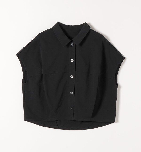 quaranciel「《予約》quaranciel:〈接触冷感/洗濯機可能〉天竺 フレンチスリーブ シャツ カットソー」|Tシャツ・カットソー|