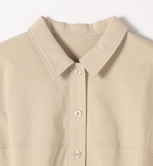 quaranciel「《予約》quaranciel:〈接触冷感/洗濯機可能〉天竺 フレンチスリーブ シャツ カットソー」|Tシャツ・カットソー|