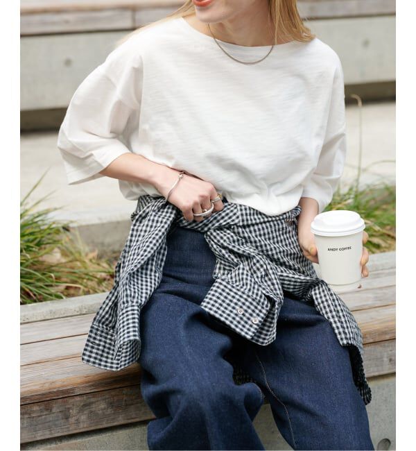 OUTDOOR PRODUCTS Usual Things「追加》スラブテンジク 五分袖TEE」|Tシャツ・カットソー|