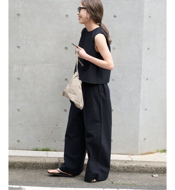 OUTDOOR PRODUCTS Usual Things「コットンサッカーノースリブラウス」|シャツ・ブラウス|