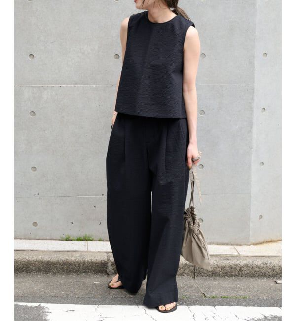 OUTDOOR PRODUCTS Usual Things「コットンサッカーノースリブラウス」|シャツ・ブラウス|