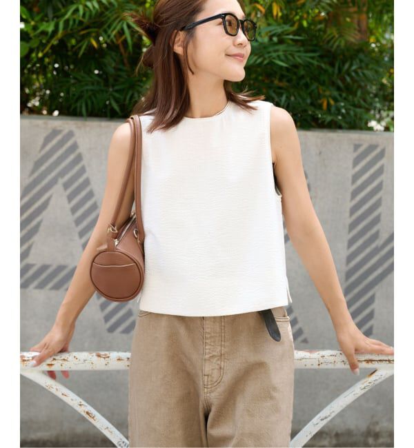 OUTDOOR PRODUCTS Usual Things「コットンサッカーノースリブラウス」|シャツ・ブラウス|