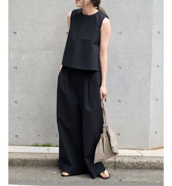 OUTDOOR PRODUCTS Usual Things「コットンサッカーノースリブラウス」|シャツ・ブラウス|