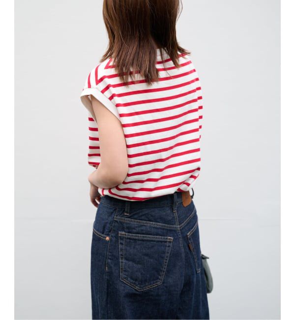 OUTDOOR PRODUCTS Usual Things「コットンボーダーワイドノースリTEE」|Tシャツ・カットソー|