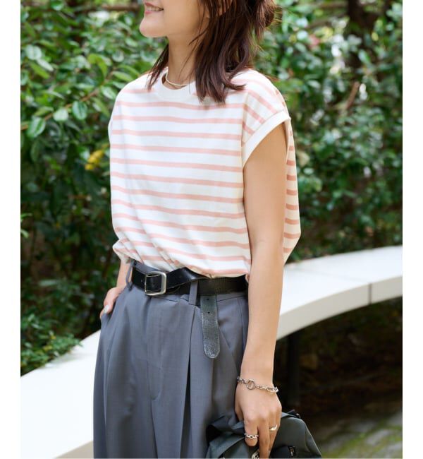 OUTDOOR PRODUCTS Usual Things「コットンボーダーワイドノースリTEE」|Tシャツ・カットソー|