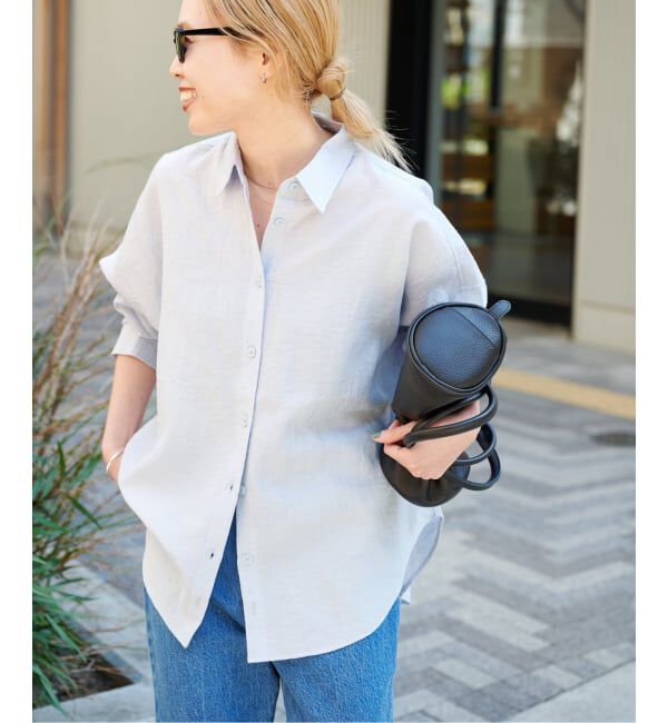 OUTDOOR PRODUCTS Usual Things「≪予約≫ 追加 レーヨンリネンシャツ」|シャツ・ブラウス|ブルー