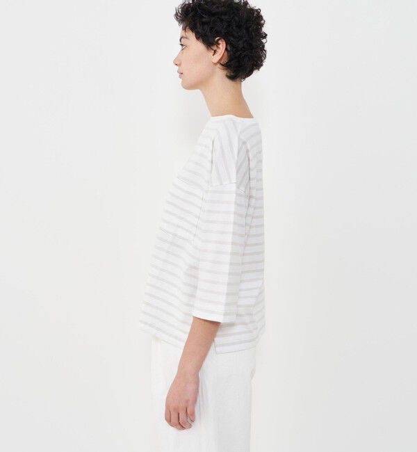 GALERIE VIE「ファインコットンボーダー ビックTシャツ」|Tシャツ・カットソー|