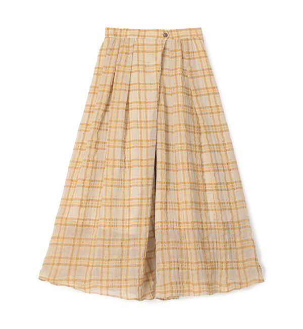 Ballsey「シアープラッド フレアキュロットパンツ」|キュロット|42 ベージュ系