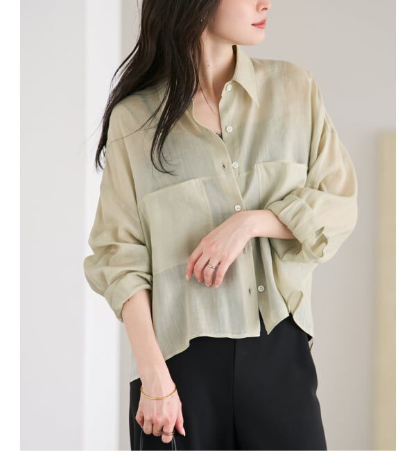 Plage「《追加》RAMIE LYOCELL CROPPED シャツ」|シャツ・ブラウス|