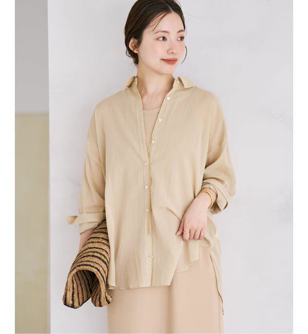 Plage「new cotton sheer シャツ」|シャツ・ブラウス|ベージュ
