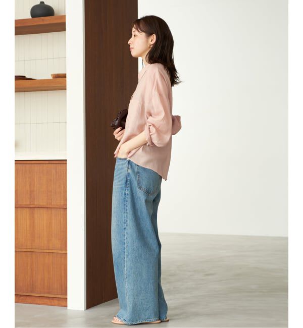 Plage「《追加予約》RAMIE LYOCELL CROPPED シャツ 3」|シャツ・ブラウス|