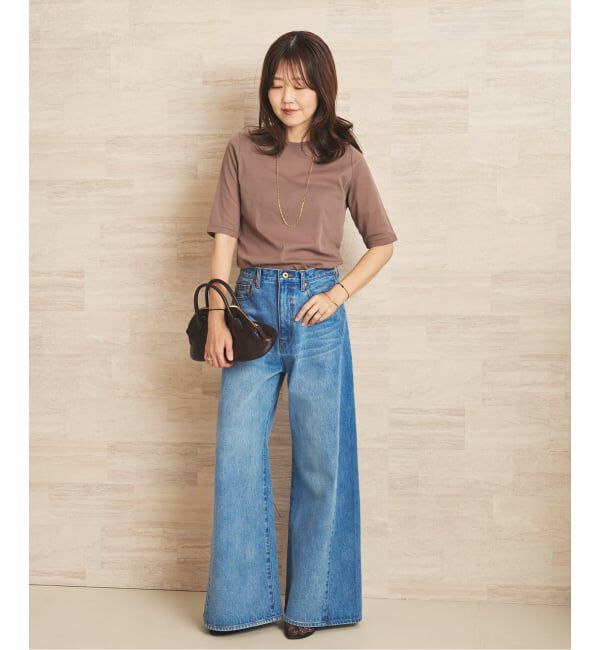 Plage「《一部店舗・WEB限定》LIGHT SHEER ハーフスリーブ Tシャツ」|Tシャツ・カットソー|