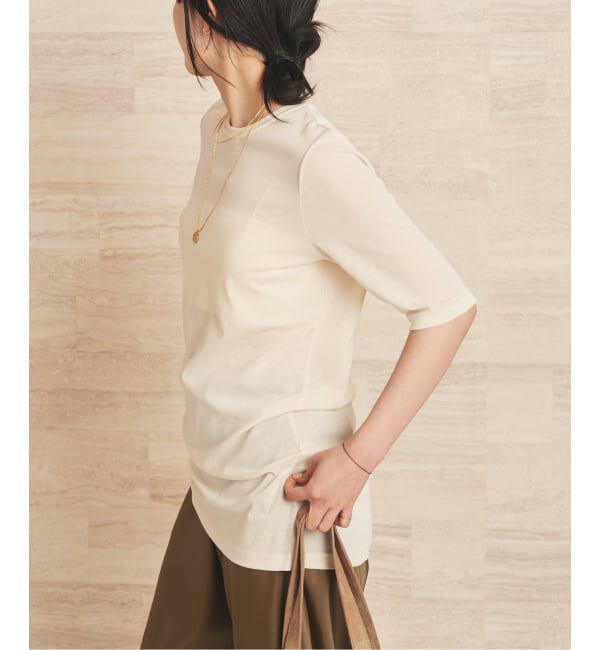 Plage「《一部店舗・WEB限定》LIGHT SHEER ハーフスリーブ Tシャツ」|Tシャツ・カットソー|