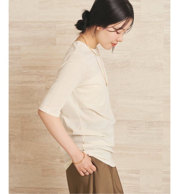 Plage「《一部店舗・WEB限定》LIGHT SHEER ハーフスリーブ Tシャツ」|Tシャツ・カットソー|