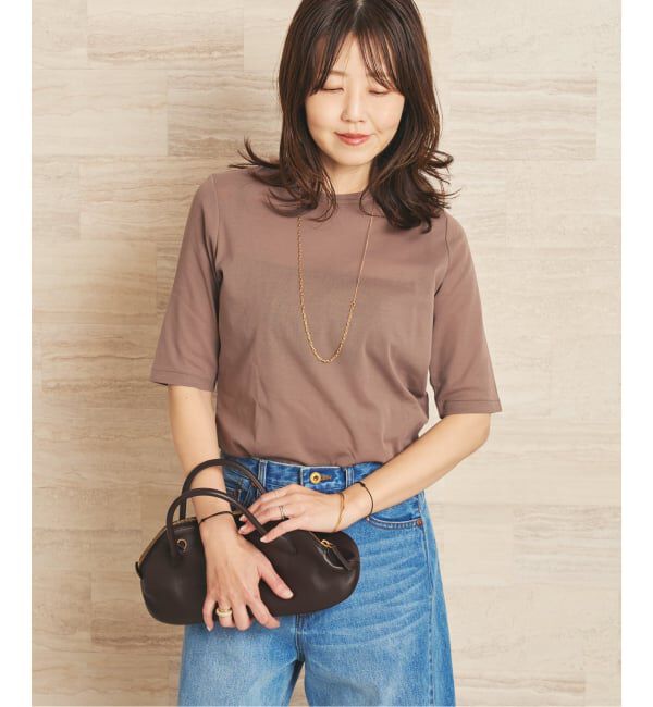 Plage「《一部店舗・WEB限定》LIGHT SHEER ハーフスリーブ Tシャツ」|Tシャツ・カットソー|ベージュ