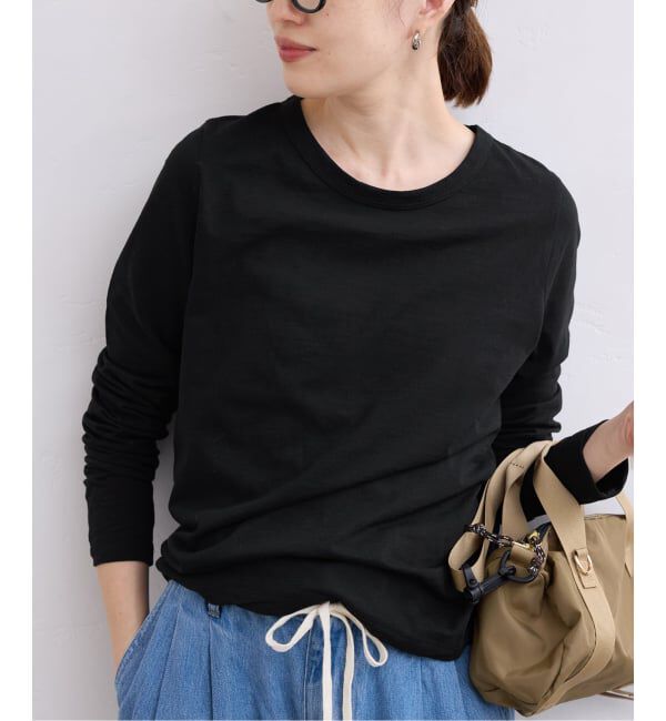 SLOBE IENA「シアー天竺クルーネックロンTEE」|Tシャツ・カットソー|